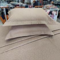 Kit Colcha / Cobre Leito Queen Ultrasonic Sultan Bege Escuro Kit Colcha / Cobre Leito Queen Ultrasonic Sultan Bege Escuro