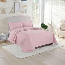 Kit Colcha / Cobre Leito Queen Ultrasonic Sultan Rosa