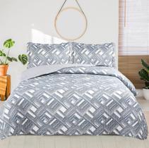 Kit Colcha/Cobre Leito Romma Queen - 2 Porta Travesseiros Têxtil Arte