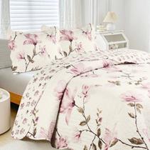 Kit Colcha/Cobre Leito Romma Super King - 2 Porta Travesseiros Têxtil Arte Kit Colcha/Cobre Leito Romma Super King - 2 Porta Travesseiros Têxtil Arte