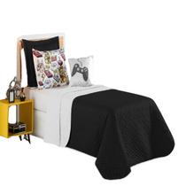 Kit Colcha Cobre Leito Roupa Jogo Cama Solteiro 5 Peças Matelado Dupla Face Macio Menino Infantil Game Kit Colcha Cobre Leito Roupa Jogo Cama Solteiro 5 Peças Matelado Dupla Face Macio Menino Infantil Game