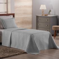 Kit Colcha Cobre Leito Solteiro 02 Peças Cama Box e Padrão Matelado 170 Fios