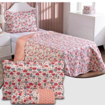 Kit Colcha Cobre Leito Solteiro 2 Peças 200 Fios Dupla Face Infantil Kids Estampado Menino MeninaTeen Roll Com Porta Travesseiro Kit Colcha Cobre Leito Solteiro 2 Peças 200 Fios Dupla Face Infantil Kids Estampado Menino MeninaTeen Roll Com Porta Travesseiro