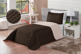 Kit Colcha Cobre Leito Solteiro 2 Peças Realeza Dupla Face