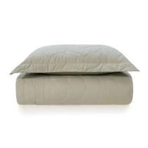 Kit Colcha / Cobre Leito Solteiro 200 Fios Tom Salvia