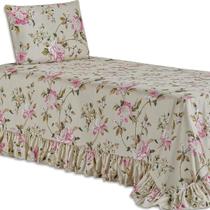 Kit Colcha Cobre Leito Solteiro 400 Fios Toque Macio 2 Peças com Porta Travesseiro Kit Colcha Cobre Leito Solteiro 400 Fios Toque Macio 2 Peças com Porta Travesseiro