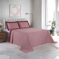 Kit Colcha Cobre-leito Solteiro Bouti de Microfibra Ultrasonic Rosa Velho Tekstil