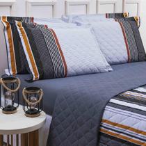 Kit Colcha / Cobre Leito Solteiro King 180 Fios Estampado Kit Colcha / Cobre Leito Solteiro King 180 Fios Estampado