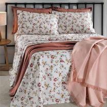 Kit Colcha / Cobre Leito Solteiro Piquet Estampado - Dohler Kit Colcha / Cobre Leito Solteiro Piquet Estampado - Dohler