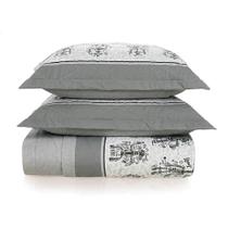 Kit Colcha / Cobre Leito Tamanho Casal Masculino 180 fios - Karsten Kit Colcha / Cobre Leito Tamanho Casal Masculino 180 fios - Karsten