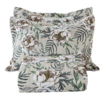 Kit Colcha/Cobre Leito Turin Super King - 2 Porta Travesseiros Têxtil Arte