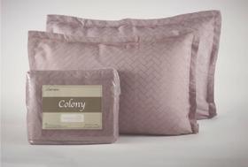 Kit Colcha Colony Bricks 104 Malva Solteiro 180X230Cm