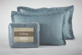 Kit Colcha Colony Bricks 21 ul Claro Solteiro 180X230Cm