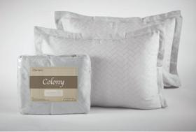 Kit Colcha Colony Bricks Cinza Prata Casal Queen 230X260Cm