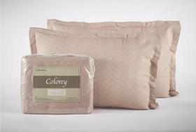 Kit Colcha Colony Bricks Creme Cotton Casal Queen 230X260Cm