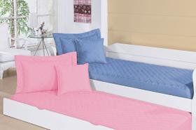 Kit Colcha Com Elástico Solteiro 04 Peças Beliches Bicamas