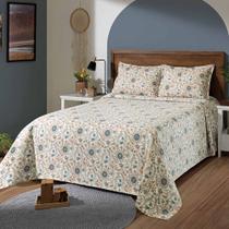 Kit Colcha Dohler Piquet Estampado Valeria - 100% Algodão - Valeria - Solteiro