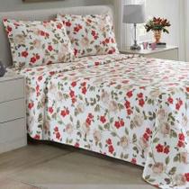 Kit Colcha Dohler Piquet Estampado Vera - 100%Algodão - Solteiro