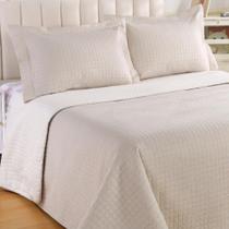 Kit Colcha Duo Grid Queen 3 Peças Sonhare Sultan Fendi/Off Kit Colcha Duo Grid Queen 3 Peças Sonhare Sultan Fendi/Off