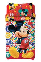 Kit Colcha Dupla Face Solteiro Infantil Lepper Bouti Mickey Kit Colcha Dupla Face Solteiro Infantil Lepper Bouti Mickey