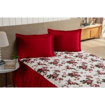 Kit Colcha Estampado Com BabadoC Bella Vida 03 Peças 170 Fio Casal Padrao Kit Colcha Estampado Com BabadoC Bella Vida 03 Peças 170 Fio Casal Padrao