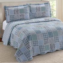 Kit Colcha Evolution Patchwork 3 peças Casal Arche Camesa