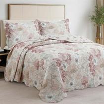 Kit Colcha Evolution Patchwork Casal - Floral Line - Camesa