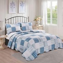 Kit Colcha Evolution Patchwork Solteiro