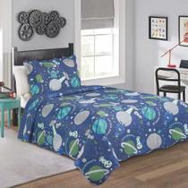 Kit Colcha Evolution Patchwork - Solteiro - Espaço - Camesa