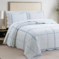 Kit Colcha Evolution Patchwork Solteiro - Poás - Camesa