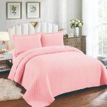 Kit Colcha King 03 peças Plume Lisa Sonhare - Grafite