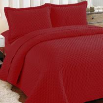 Kit Colcha King 03 peças Plume Lisa Sonhare - Grafite