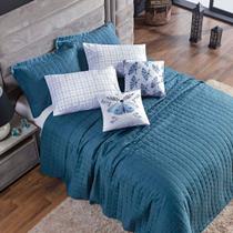 Kit Colcha King 7 peças Percal 300 fios Basic Estampado