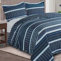 Kit Colcha King Camesa Cobre Leito Patchork Matelassê Ultima