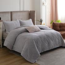 Kit Colcha King Luxor Peles Toque Pele de Coelho 250x270cm