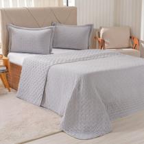 Kit Colcha King Santorini New 260x280cm Platina Kit Colcha King Santorini New 260x280cm Platina