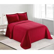 Kit colcha Loft Casal 3 peças 150 fios vermelho Camesa