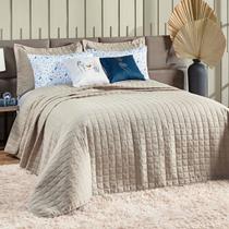 Kit Colcha Matelassê Percal 300 fios Basic Casal 07 Peças 100% Poliéster - Bege Moon