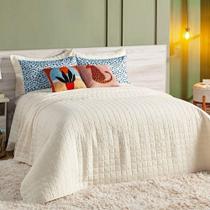 Kit Colcha Matelassê Percal 300 Fios Basic Casal 07 Peças 100% Poliéster - Marfim Jaquar