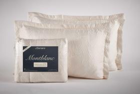 Kit Colcha Montblanc Memory Branco Natural Solteiro 180X230