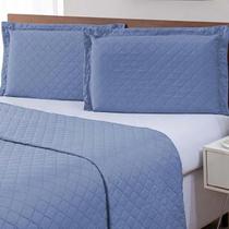 Kit Colcha Niazitex Ultrassônica Basics 280x260 King Azul Denim 3 Peças