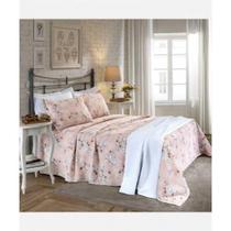 Kit Colcha Piquet 100% Algodão Casal Estampada Lille Dohler - Döhler Kit Colcha Piquet 100% Algodão Casal Estampada Lille Dohler - Döhler
