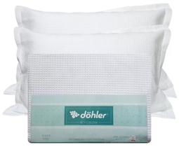 Kit Colcha Piquet Favo Dhler King 3 Peças 100% Algodão Kit Colcha Piquet Favo Dhler King 3 Peças 100% Algodão