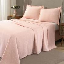 Kit Colcha Piquet Favo Sofia Queen 2,40X2,50 M 100% Algodão