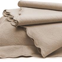 Kit Colcha Piquet Jacquard Casal 100% Puro Algodão Porta Travesseiros - Capela Tognato - 2,20 x 2,40