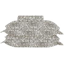 Kit Colcha Piquet Queen Estampado Algodão Gênova Teka 3 Peças