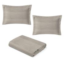 Kit Colcha Piquet Queen Size - 100% algodão Cor:Pérola