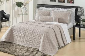 Kit Colcha Polonia Casal Queen 100% Algodão Na Cor Avelã