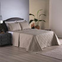 Kit Colcha Quarto Casal Queen Size Acabamento Matelado 3Pçs