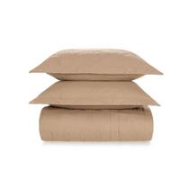 Kit Colcha Queen 180 Fios Percal Liss 100% Algodão Caramelo